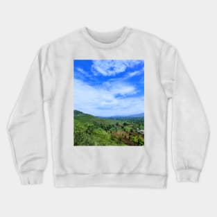 Country Side From Mountain Top Scenery Crewneck Sweatshirt